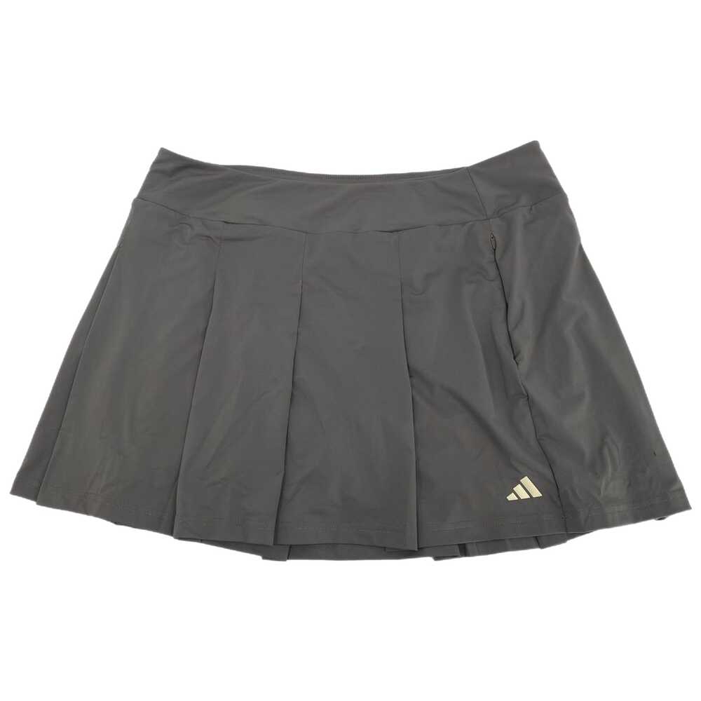 adidas Gray Pleated Mini Skirt Skort | Womens L
